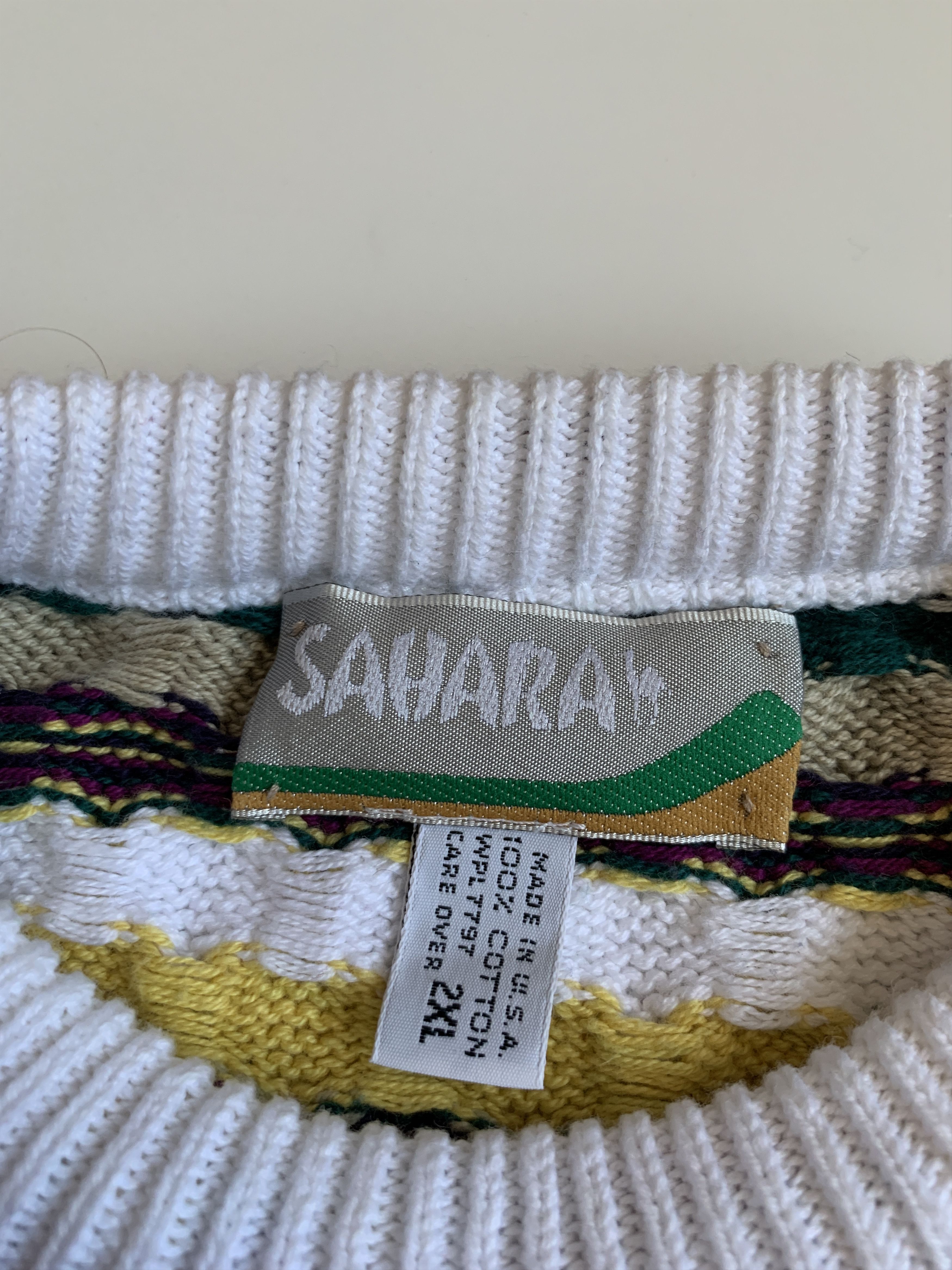 Sahara Club 90's Sahara Vintage Men's Sweater Cotton Size US XXL / EU 58 / 5 - 6 Thumbnail