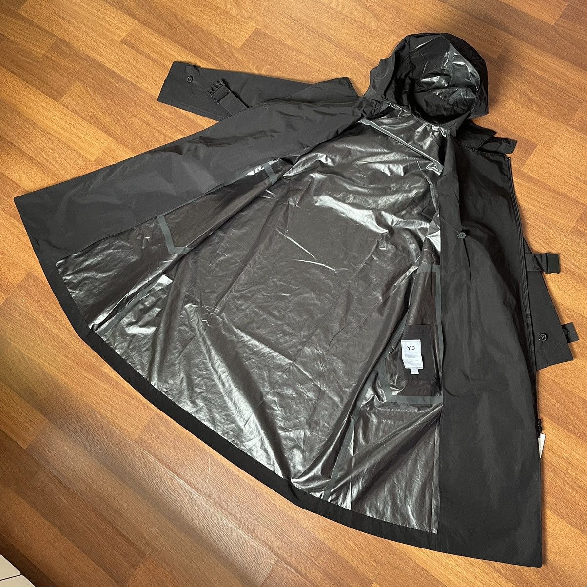 Adidas × Japanese Brand × Yohji Yamamoto ADIDAS x YOHJI YAMAMOTO Y-3 CLASSIC DORICO HOODED TRENCHCOAT Size XS / US 0-2 / IT 36-38 - 12 Thumbnail
