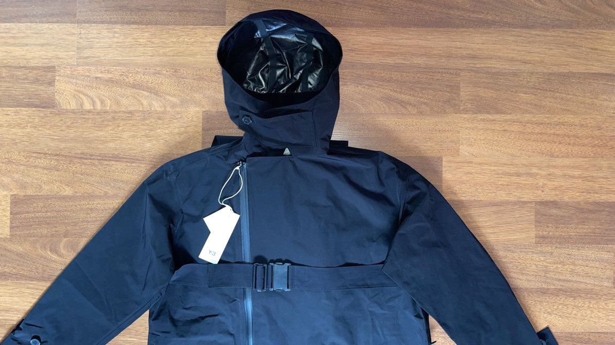 Adidas × Japanese Brand × Yohji Yamamoto ADIDAS x YOHJI YAMAMOTO Y-3 CLASSIC DORICO HOODED TRENCHCOAT Size XS / US 0-2 / IT 36-38 - 3 Thumbnail