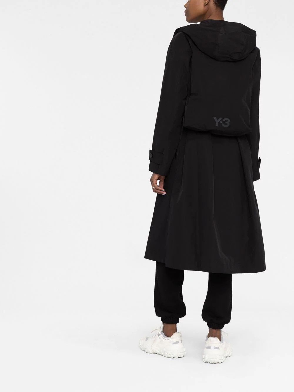 Adidas × Japanese Brand × Yohji Yamamoto ADIDAS x YOHJI YAMAMOTO Y-3 CLASSIC DORICO HOODED TRENCHCOAT Size XS / US 0-2 / IT 36-38 - 22 Thumbnail
