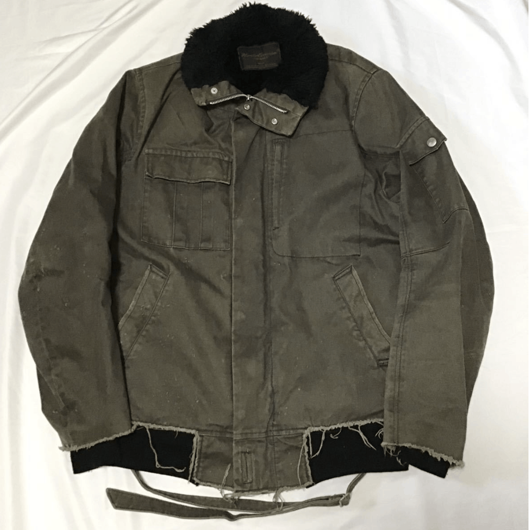 Undercover Undercover 2005A/W Distressed Military Fur Jacket | Grailed