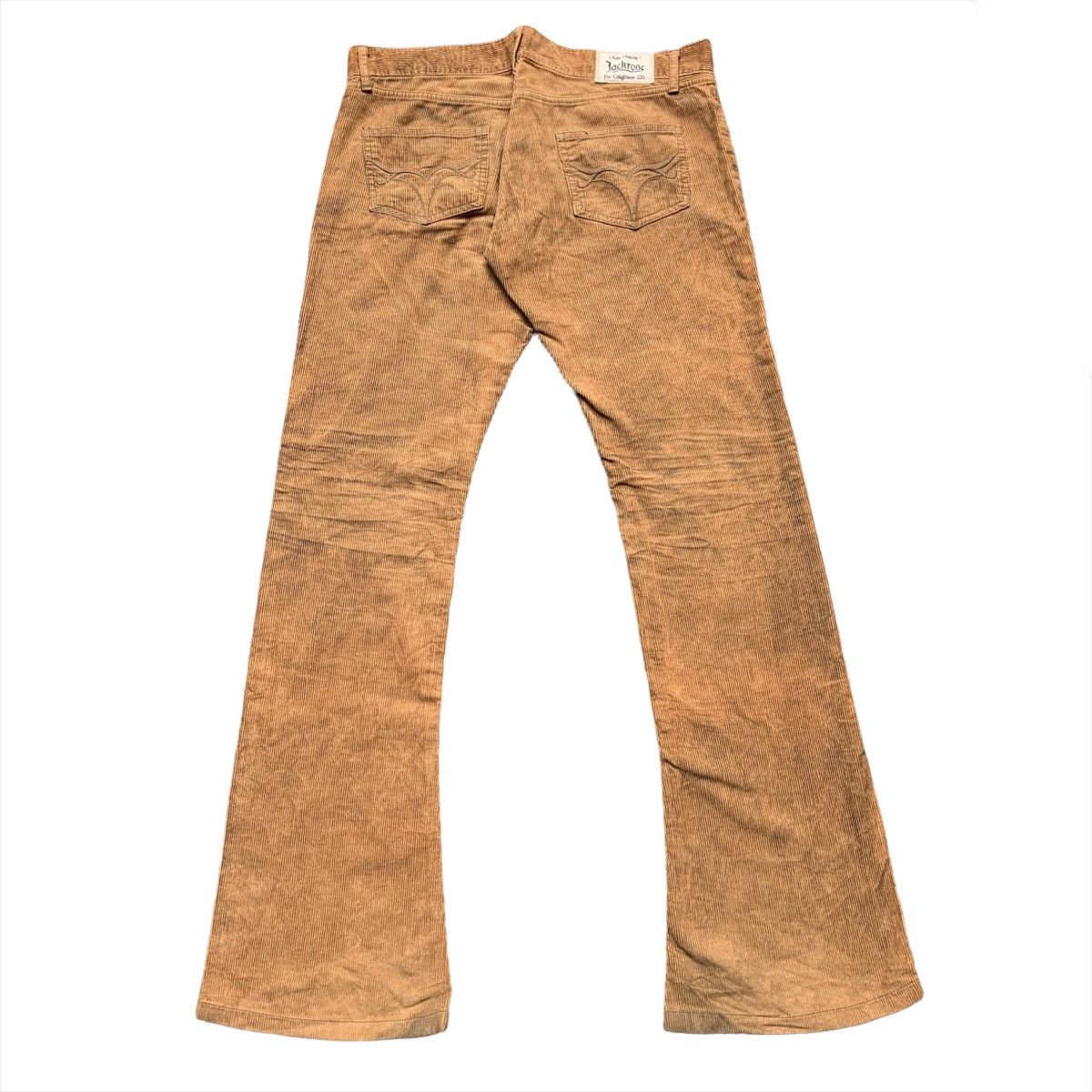 If Six Was Nine × Japanese Brand × Le Grande Bleu (L.G.B.) Jack Rose Distressed Flared Corduroy Pants Size US 33 - 3 Thumbnail