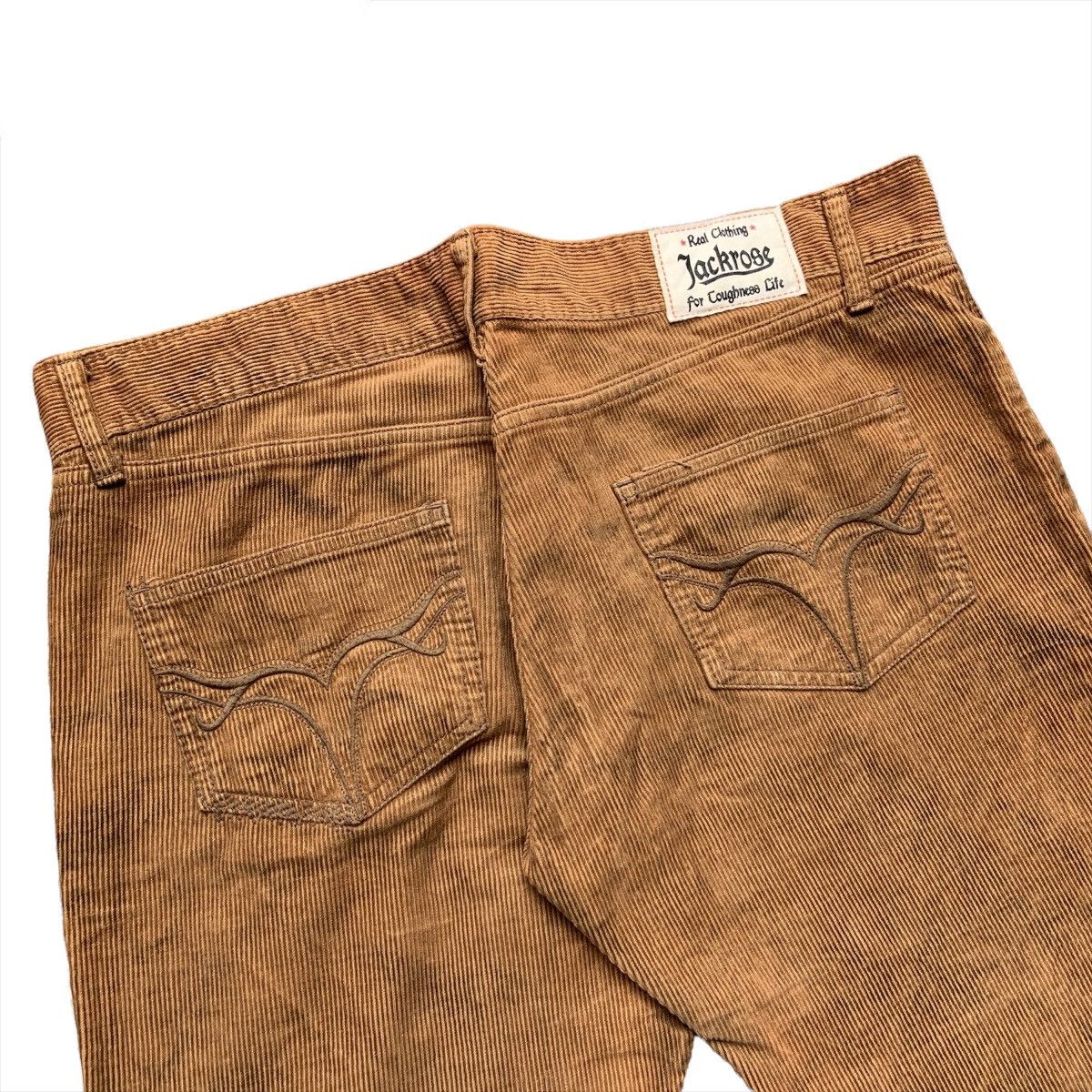 If Six Was Nine × Japanese Brand × Le Grande Bleu (L.G.B.) Jack Rose Distressed Flared Corduroy Pants Size US 33 - 4 Thumbnail
