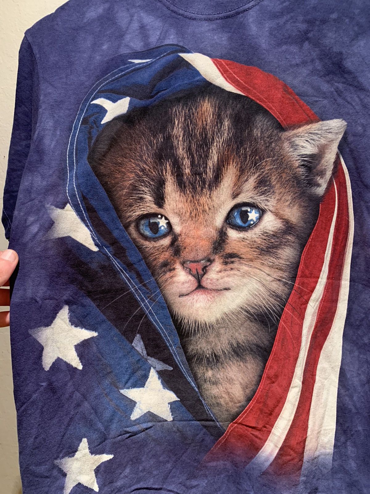 Other × The Mountain *RARE* The Mountain Cat Kitty American Flag Tie-Dye T-Shirt Size US M / EU 48-50 / 2 - 2 Thumbnail