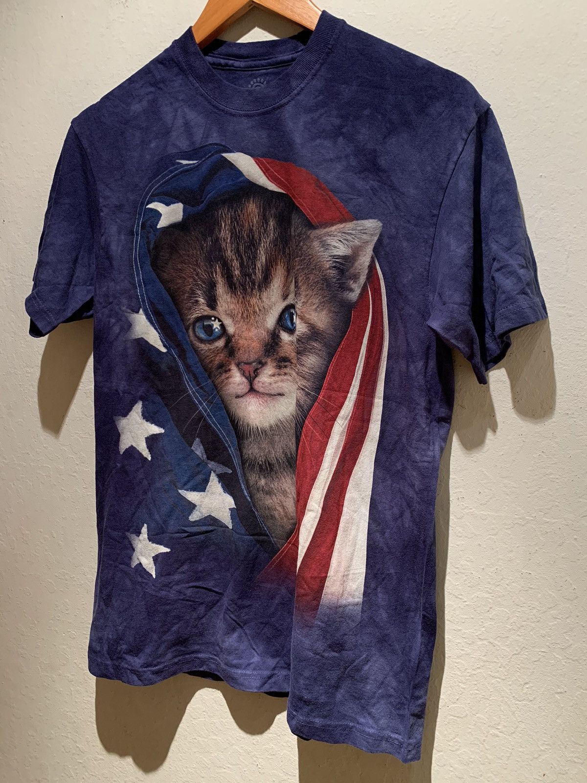 Other × The Mountain *RARE* The Mountain Cat Kitty American Flag Tie-Dye T-Shirt Size US M / EU 48-50 / 2 - 1 Thumbnail