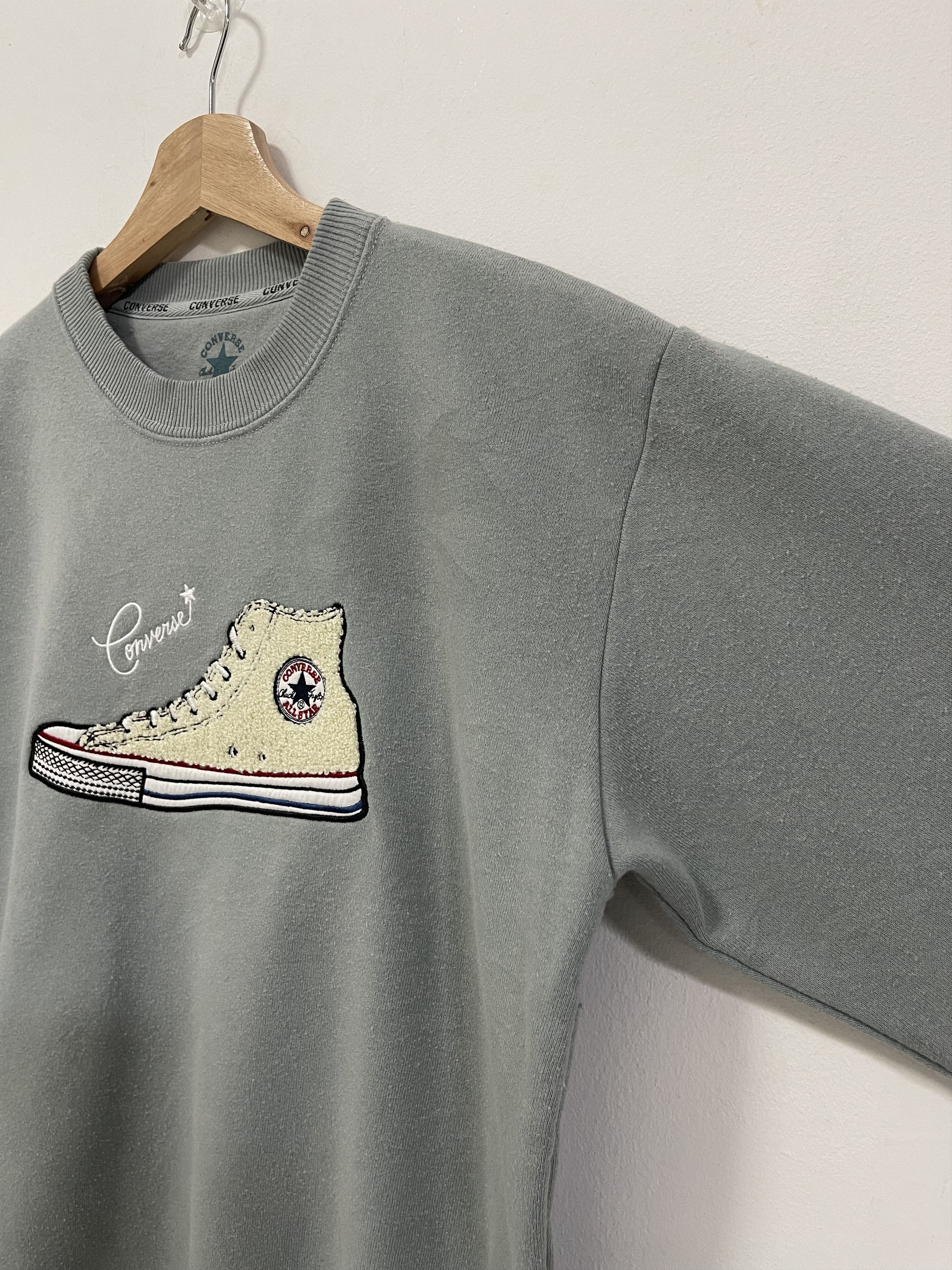 Converse × Vintage Converse Shoes Embroidery Big Logo Rare Design Sweatshirt Size US S / EU 44-46 / 1 - 8 Thumbnail