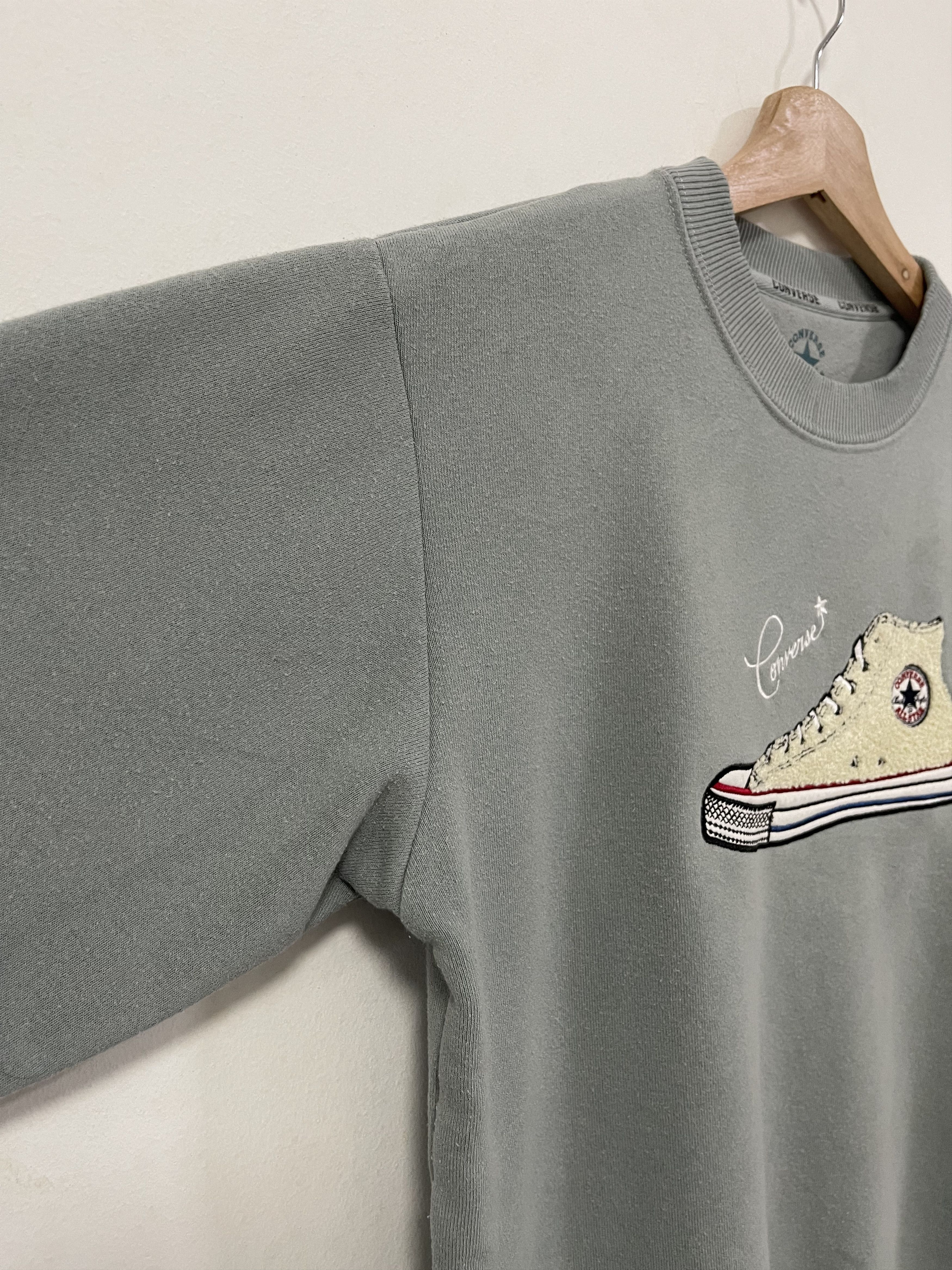 Converse × Vintage Converse Shoes Embroidery Big Logo Rare Design Sweatshirt Size US S / EU 44-46 / 1 - 10 Thumbnail