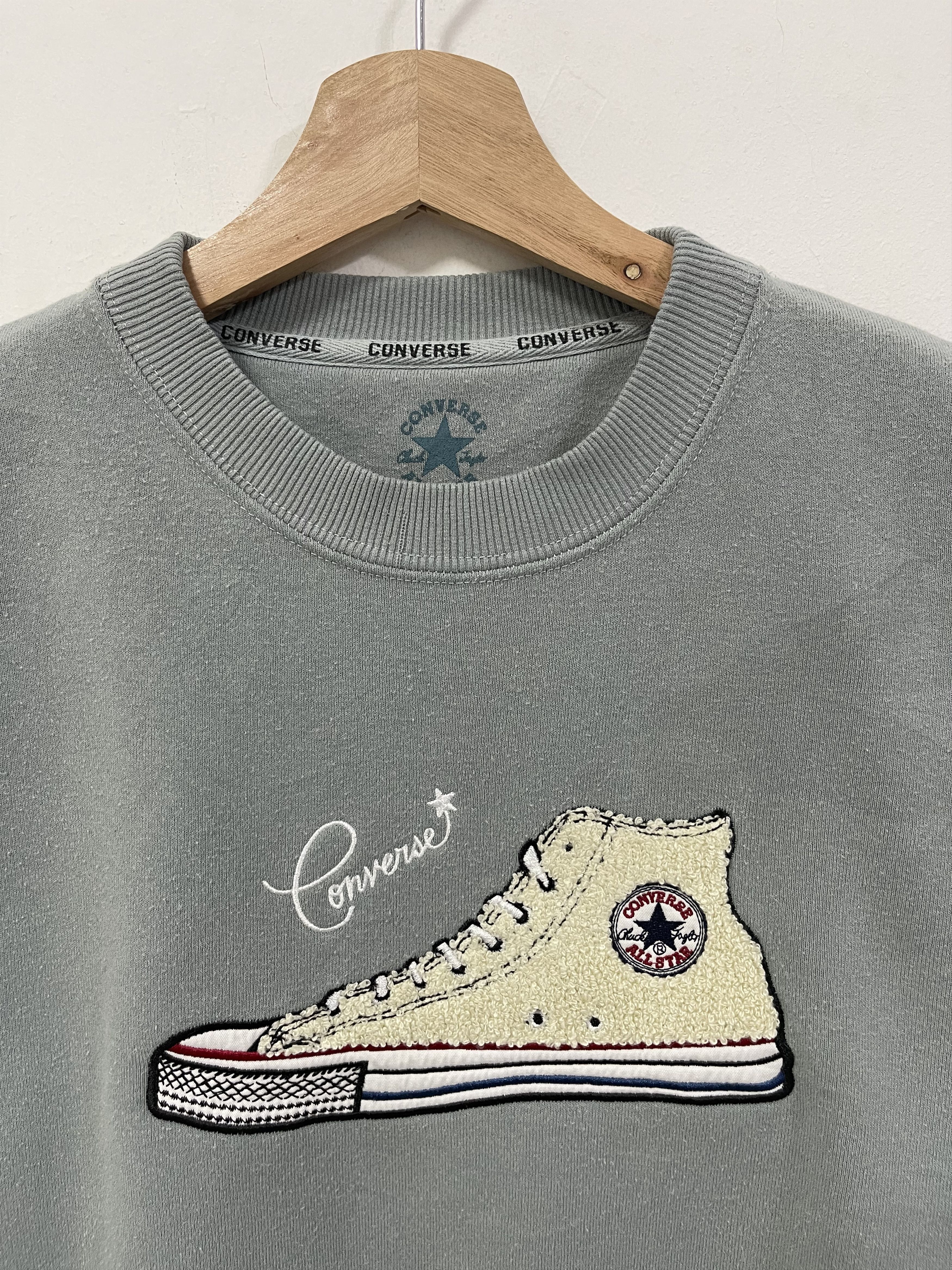 Converse × Vintage Converse Shoes Embroidery Big Logo Rare Design Sweatshirt Size US S / EU 44-46 / 1 - 2 Thumbnail