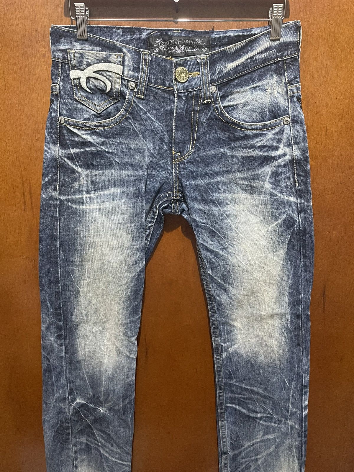 Japanese Brand Rare Red Papper Distressed Denim Size US 32 / EU 48 - 4 Thumbnail