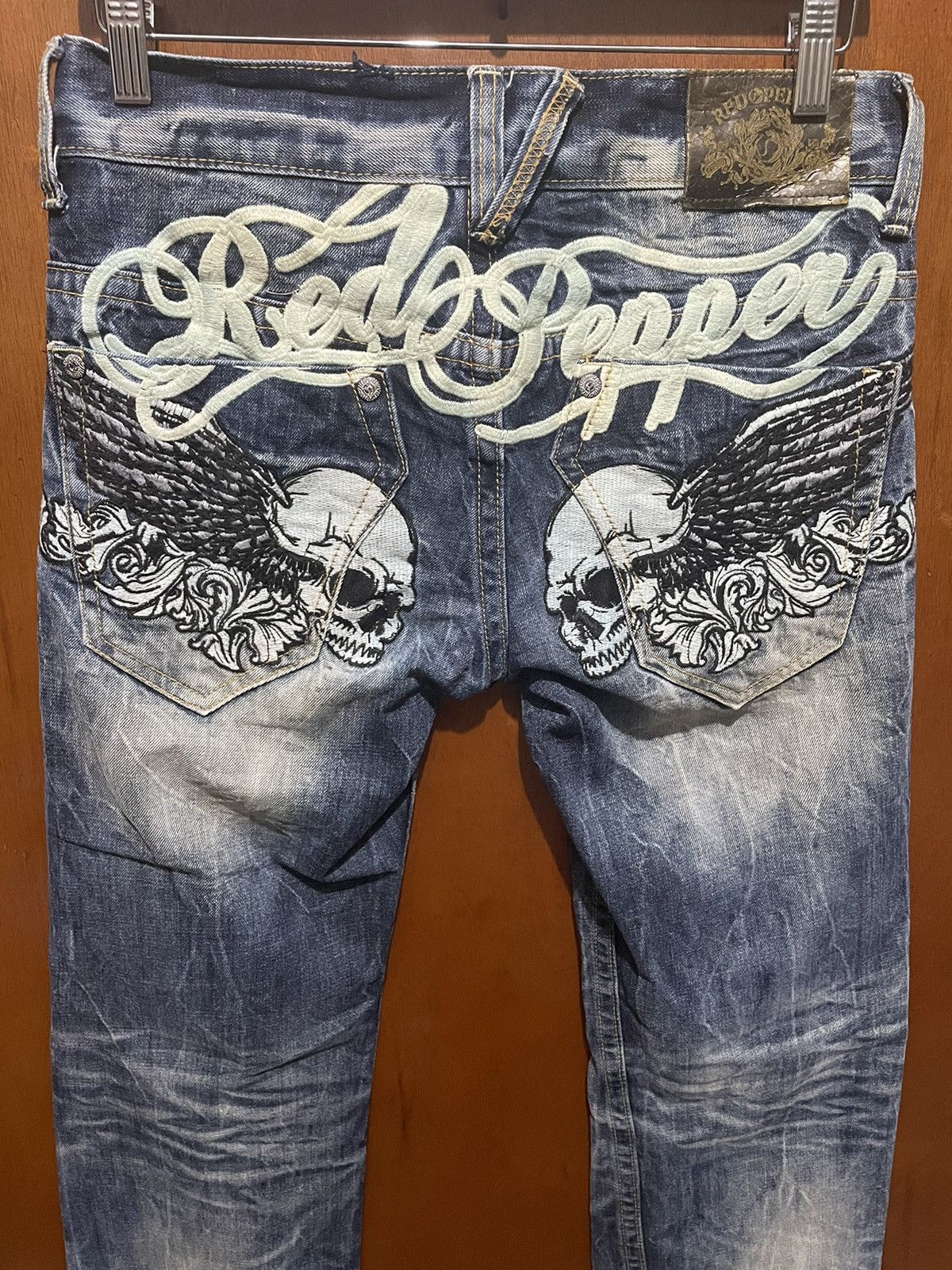 Japanese Brand Rare Red Papper Distressed Denim Size US 32 / EU 48 - 5 Thumbnail