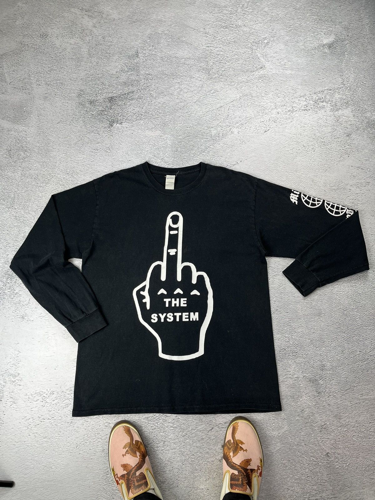 Band Tees × Rap Tees × Vintage Vintage Migos & Drake Rap long sleeve FUCK THE SYSTEM Size US L / EU 52-54 / 3 - 1 Thumbnail