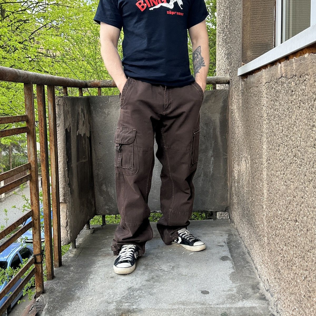Strellson Vintage 90s Strellson Rusty Cargo Pants Hype Travis OG y2k Size US 32 / EU 48 - 1 Thumbnail
