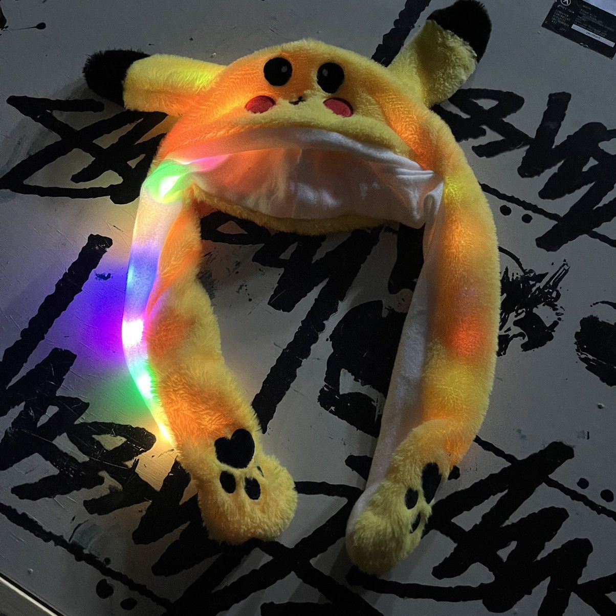 Anime Y2K PIKACHU POKEMON CUTE SHERPA TEDDY HAT 2000s - № 4031 Size ONE SIZE - 2 Thumbnail