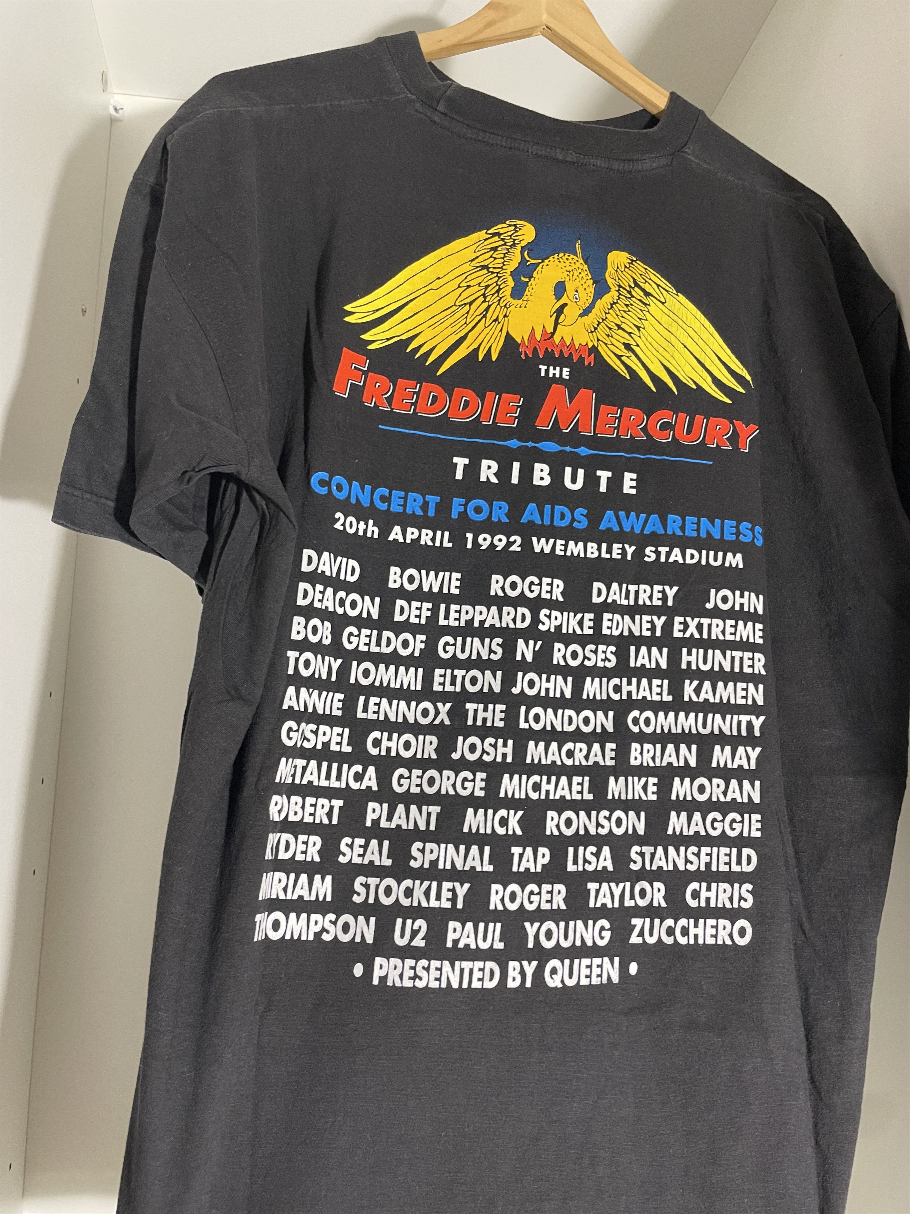 Band Tees Vintage Freddie Mercury Queen 1992 Tribute Uk Concert tee Size US XL / EU 56 / 4 - 5 Thumbnail