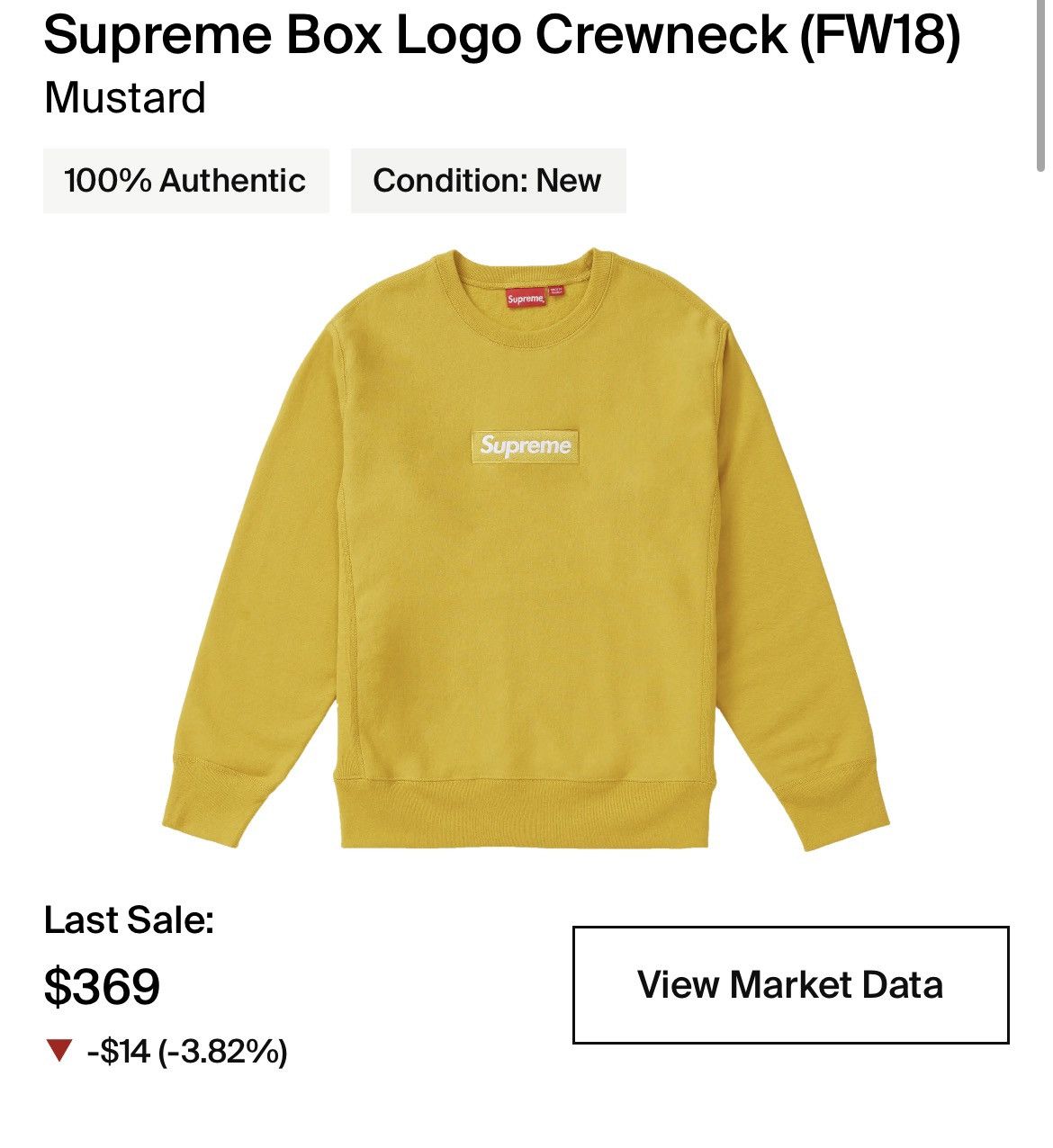 Supreme Box Logo Mustard | Grailed