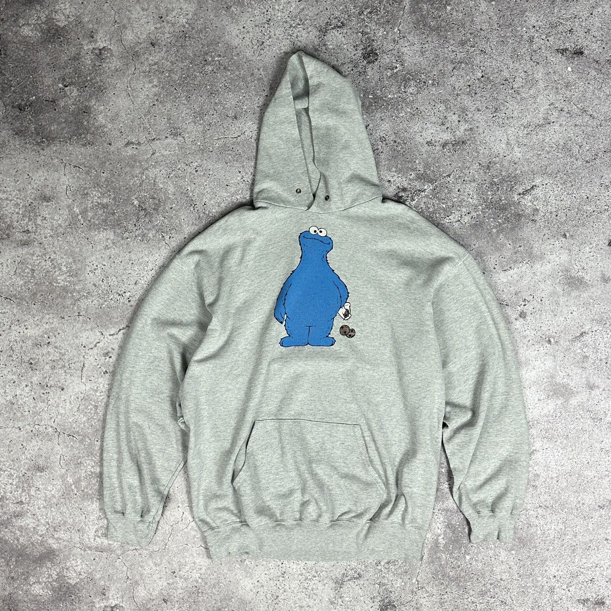 Vintage 00s Sesame Street Cookies Cookie Monster Hoodie y2k