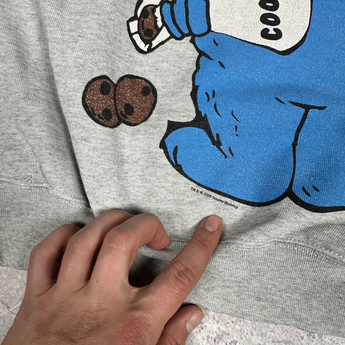 Vintage Vintage 00s Sesame Street Cookies Cookie Monster Hoodie y2k Size US XL / EU 56 / 4 - 10 Thumbnail