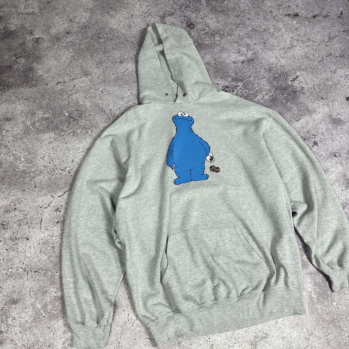 Vintage Vintage 00s Sesame Street Cookies Cookie Monster Hoodie y2k Size US XL / EU 56 / 4 - 7 Thumbnail