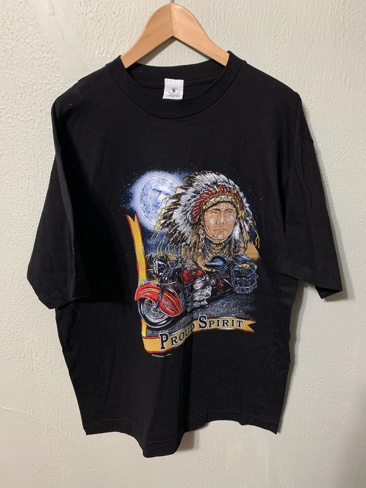 Tee × Tee Shirt × Vintage Vintage 1990s Proud Spirit American 
