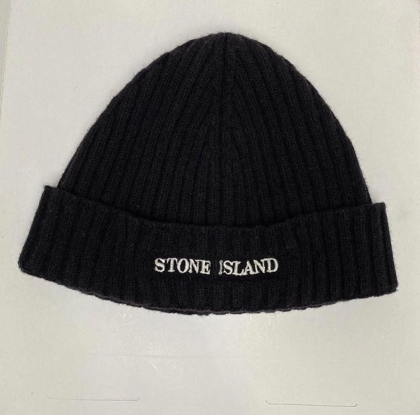 image of Stone Island Autumn/ Winter 2006 Vintage Beanie in Black, Men's