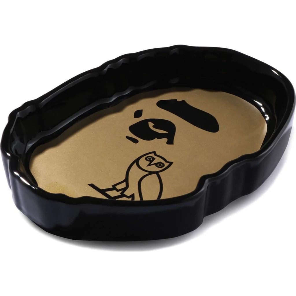 Bape × October's Very Own BAPE x OVO Ape Head Cigar Ashtray Black Gold Size ONE SIZE - 2 Thumbnail