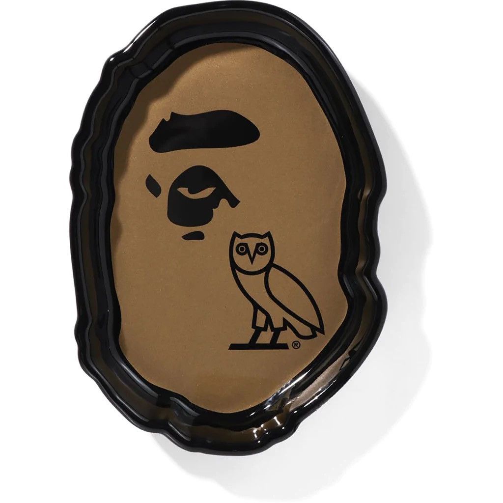 Bape × October's Very Own BAPE x OVO Ape Head Cigar Ashtray Black Gold Size ONE SIZE - 1 Thumbnail