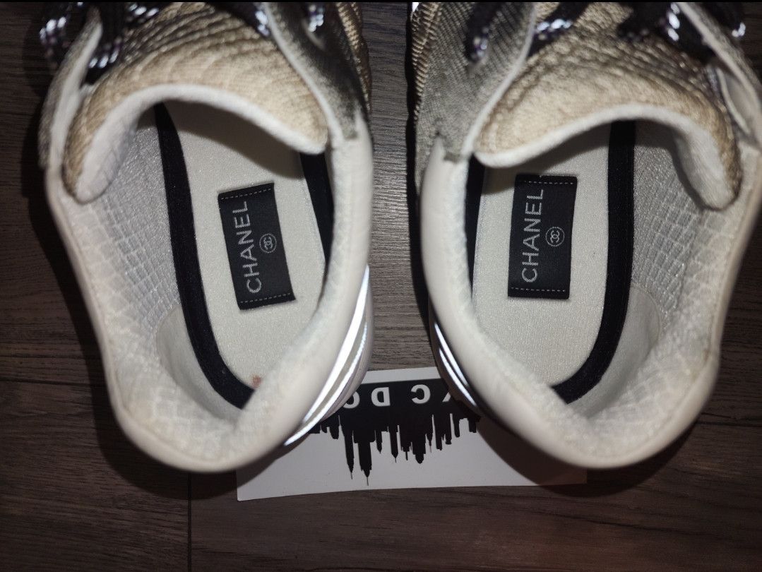 Chanel Dm Best offer today Chanel CC Trainer Low Tan Purple Size US 13 / EU 46 - 2 Thumbnail
