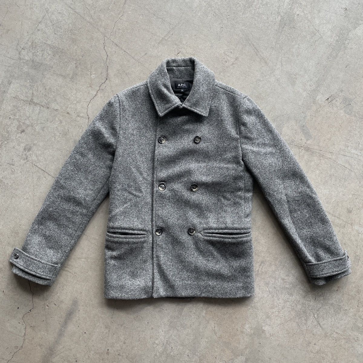 A.P.C. A.P.C. Double Breasted Wool Coat Size US XS / EU 42 / 0 - 1 Thumbnail