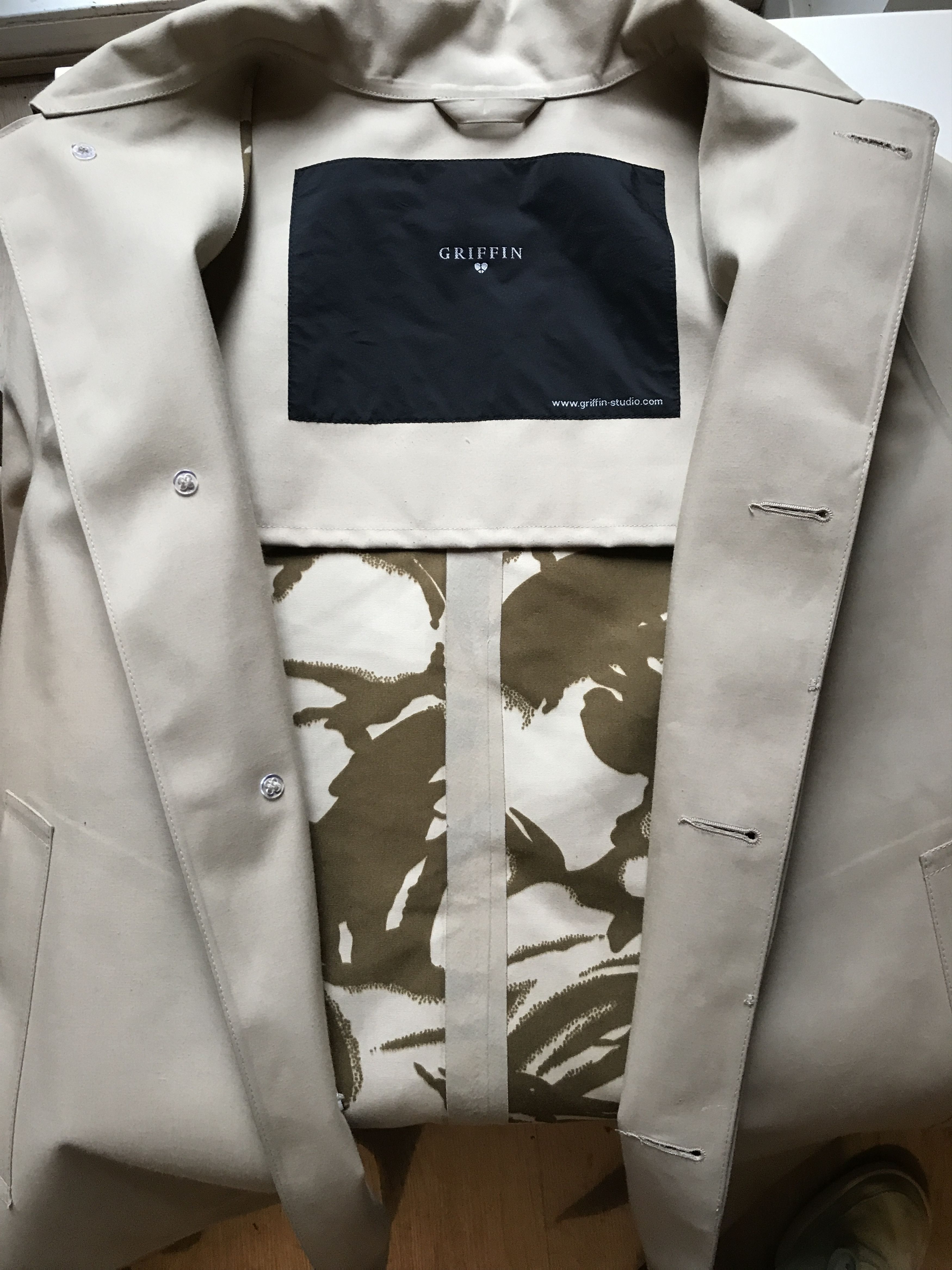 image of Raincoat Collab With Griffin in Khaki, Men's (Size Large)