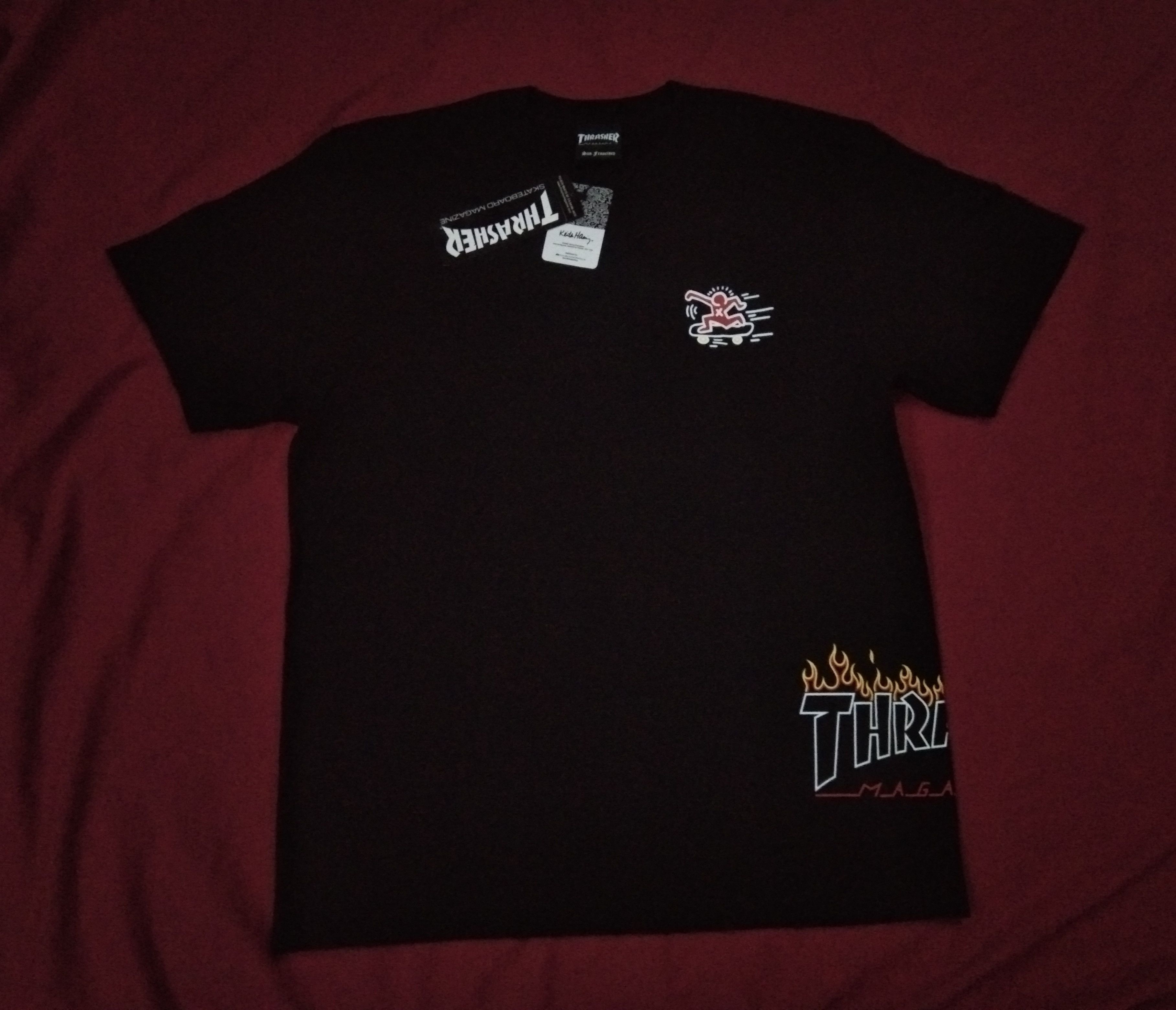 Keith Haring NEW 💥 Thrasher x Keith Haring tshirt pop art streetwear Size US L / EU 52-54 / 3 - 3 Thumbnail