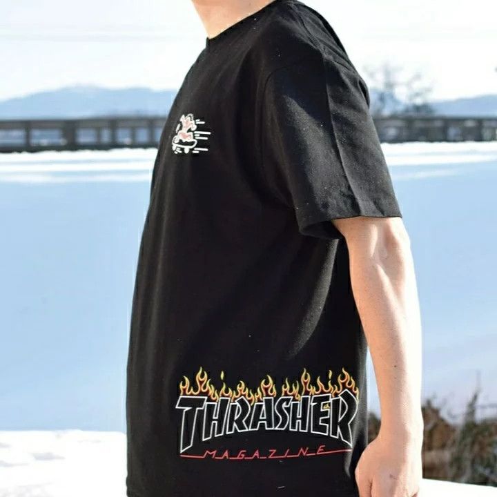 Keith Haring NEW 💥 Thrasher x Keith Haring tshirt pop art streetwear Size US L / EU 52-54 / 3 - 1 Thumbnail