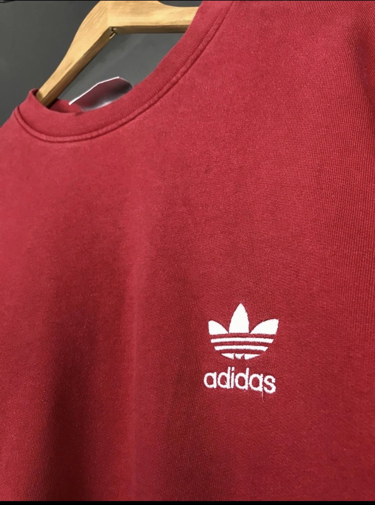 Adidas Adidas vintage streetwear red sweatshirt Size US M / EU 48-50 / 2 - 3 Thumbnail
