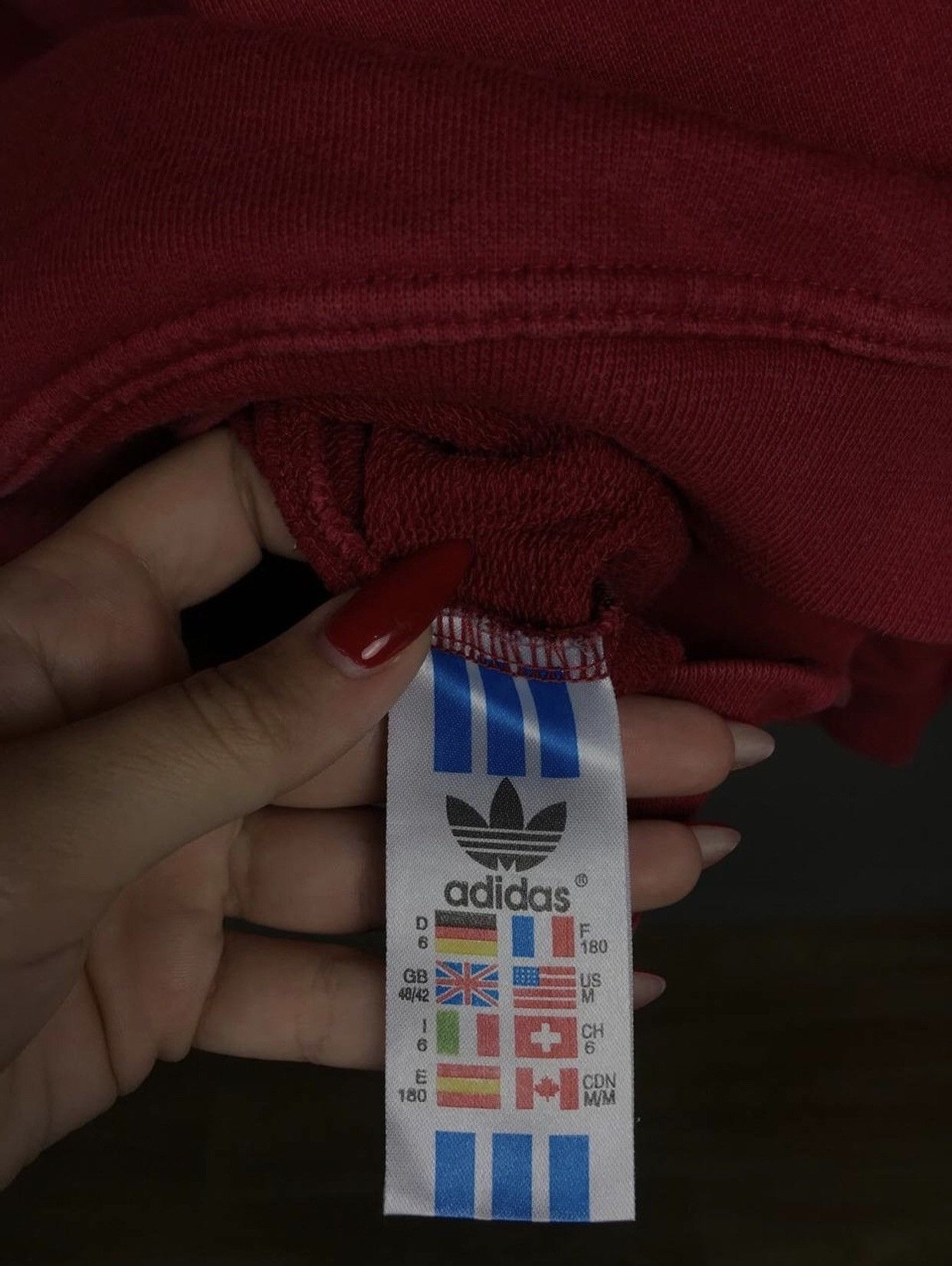 Adidas Adidas vintage streetwear red sweatshirt Size US M / EU 48-50 / 2 - 5 Thumbnail