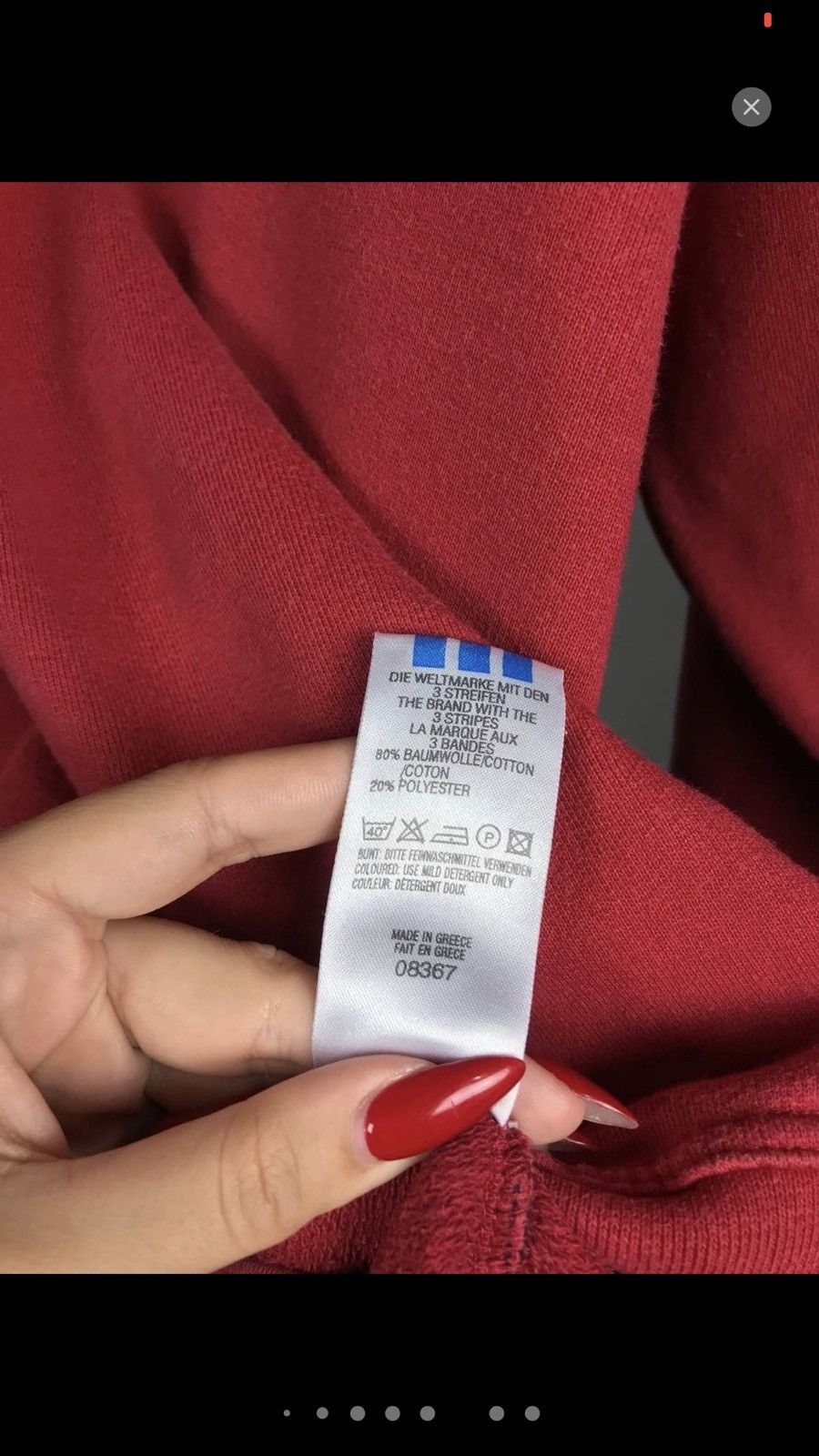 Adidas Adidas vintage streetwear red sweatshirt Size US M / EU 48-50 / 2 - 7 Thumbnail