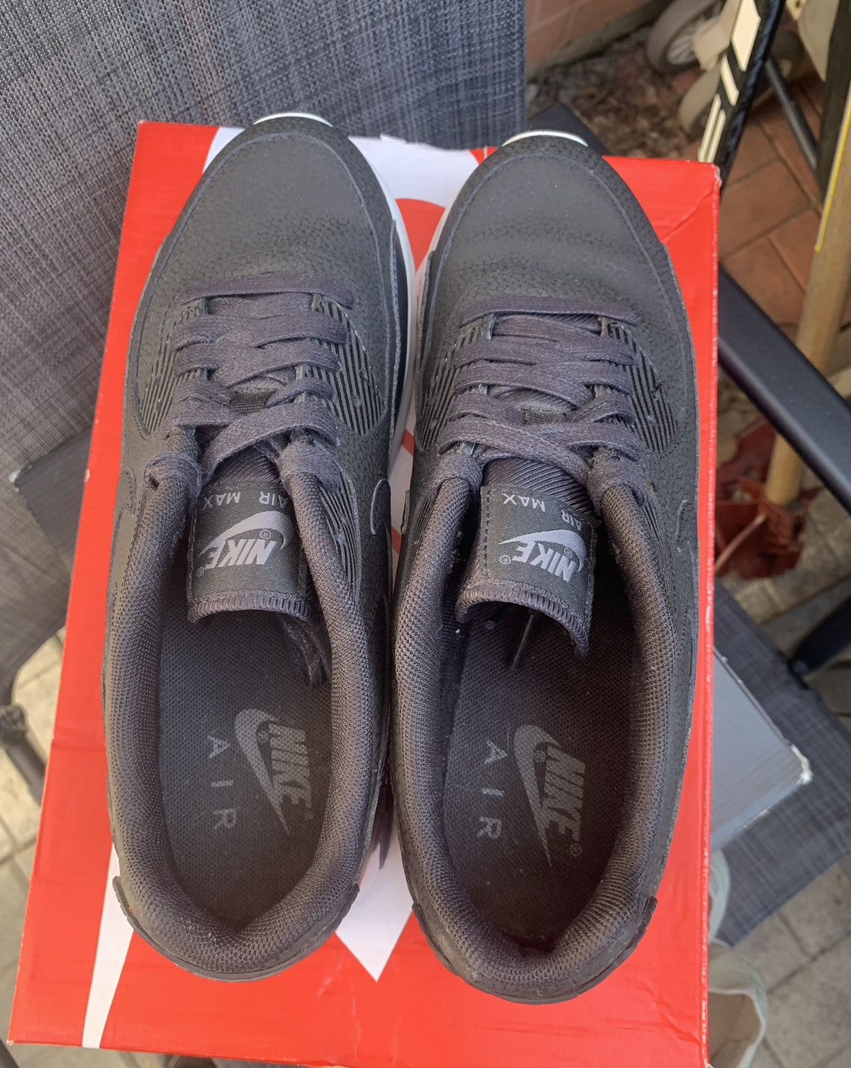 Nike Nike Air Max 90 Black Metallic Graphite Size US 8.5 / EU 41-42 - 7 Thumbnail