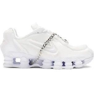 image of Comme Des Garcons x Nike Comme Des Garcon Shox Wmns 9/ Mens 7.5 Deadstock Shoes in White, Women's