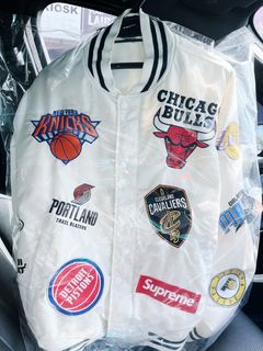 Supreme nba best sale jacket white