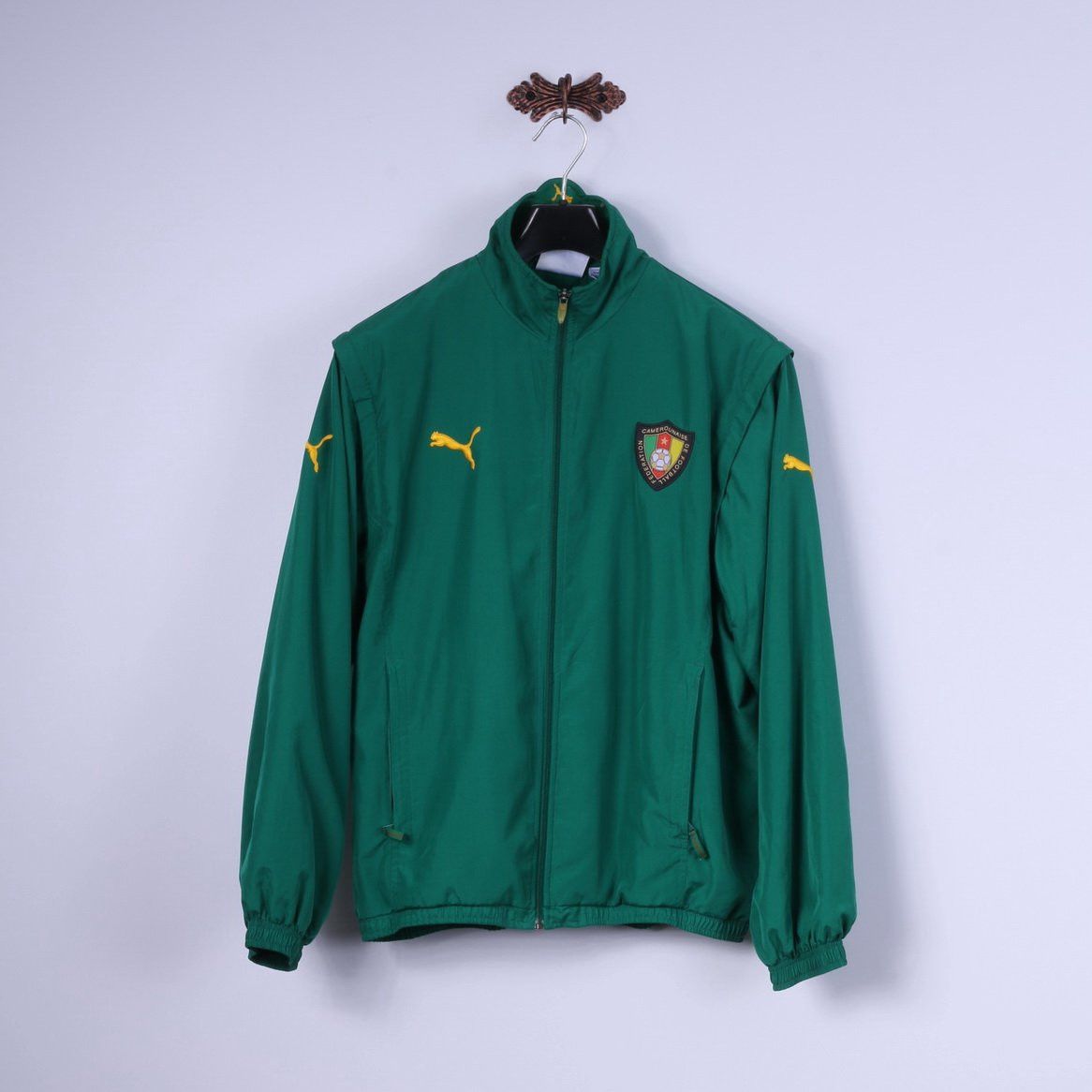 Puma Puma Men M Jacket Green Camerounaise De Football 0274 Size US M / EU 48-50 / 2 - 2 Thumbnail