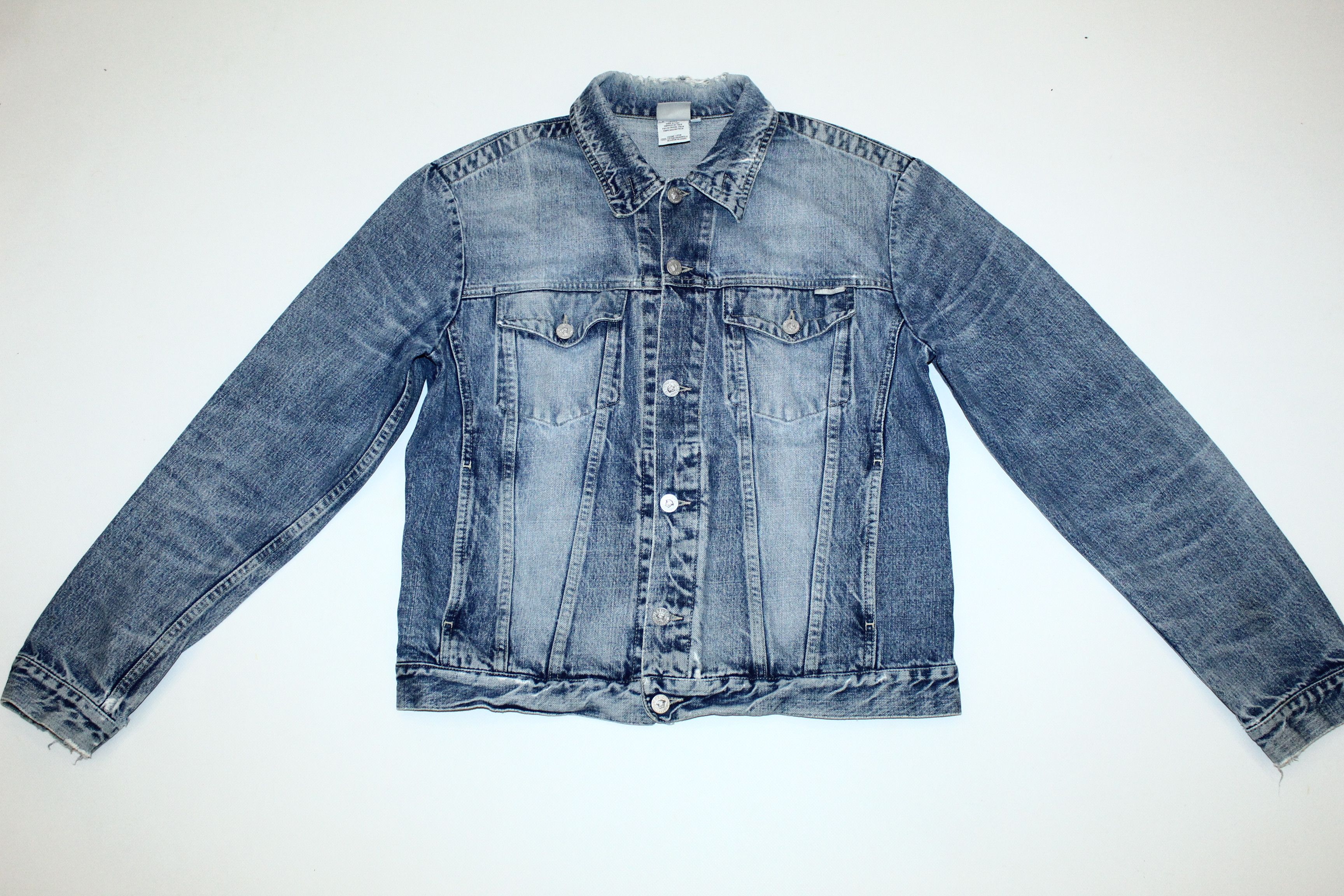 Versace Versace Jeans Couture Stonewash Distressed Denim Jacket Size US M / EU 48-50 / 2 - 2 Thumbnail