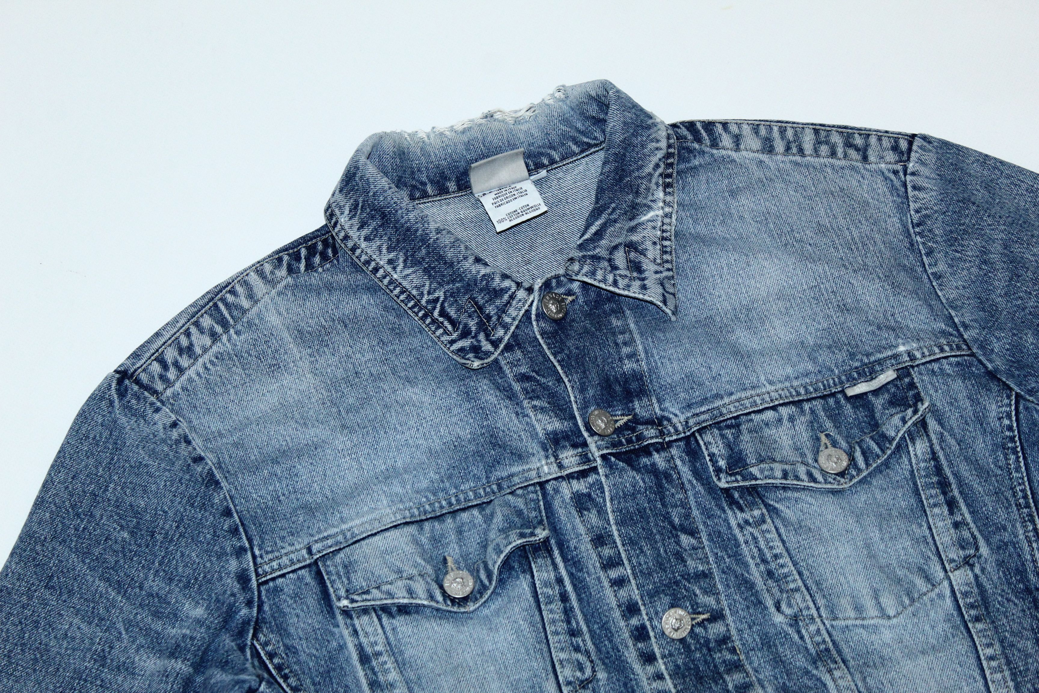 Versace Versace Jeans Couture Stonewash Distressed Denim Jacket Size US M / EU 48-50 / 2 - 3 Thumbnail