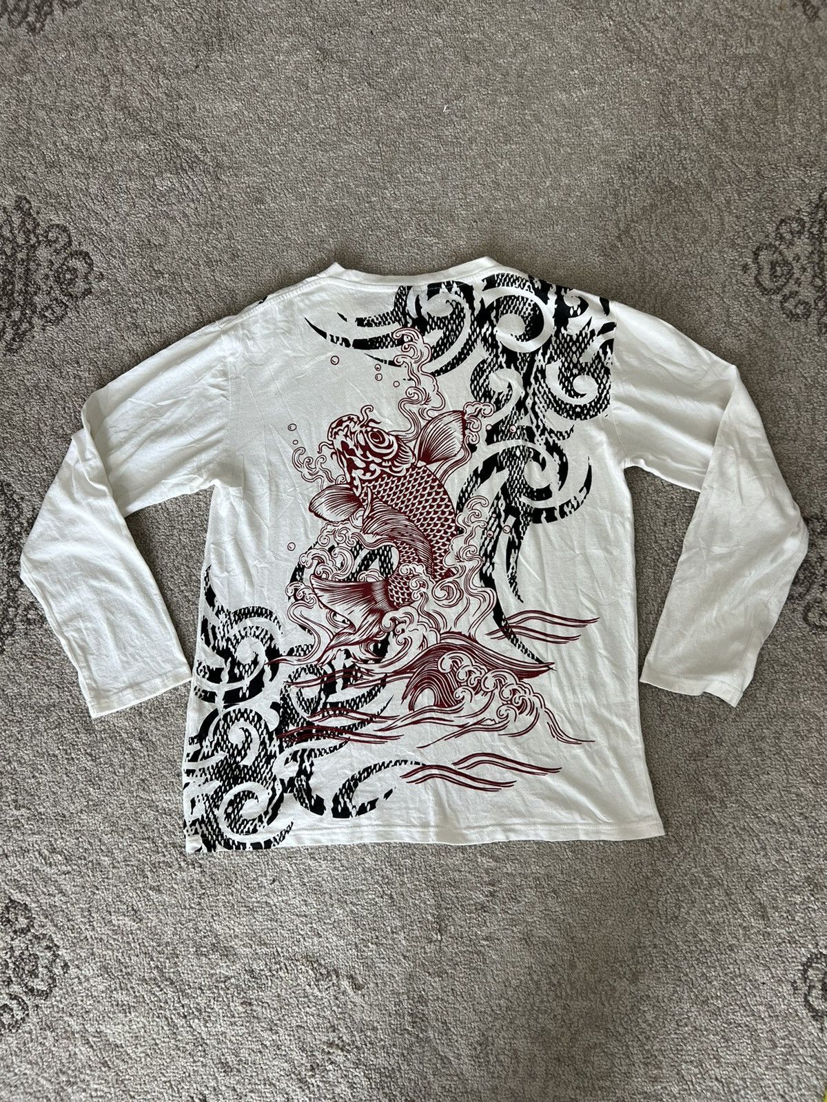 Japanese Brand Bullet noise koi fish big print Size US L / EU 52-54 / 3 - 1 Thumbnail