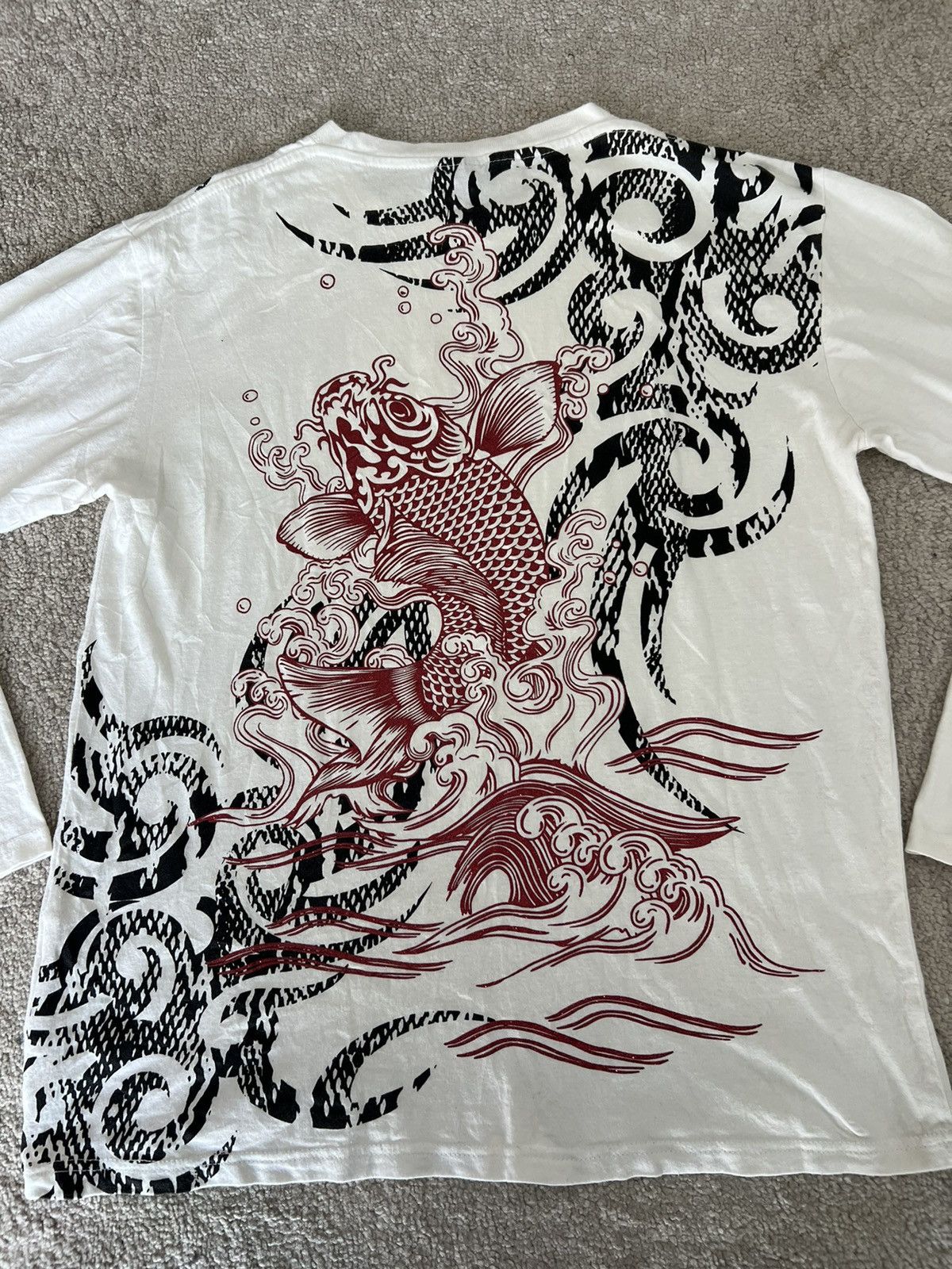 Japanese Brand Bullet noise koi fish big print Size US L / EU 52-54 / 3 - 2 Thumbnail