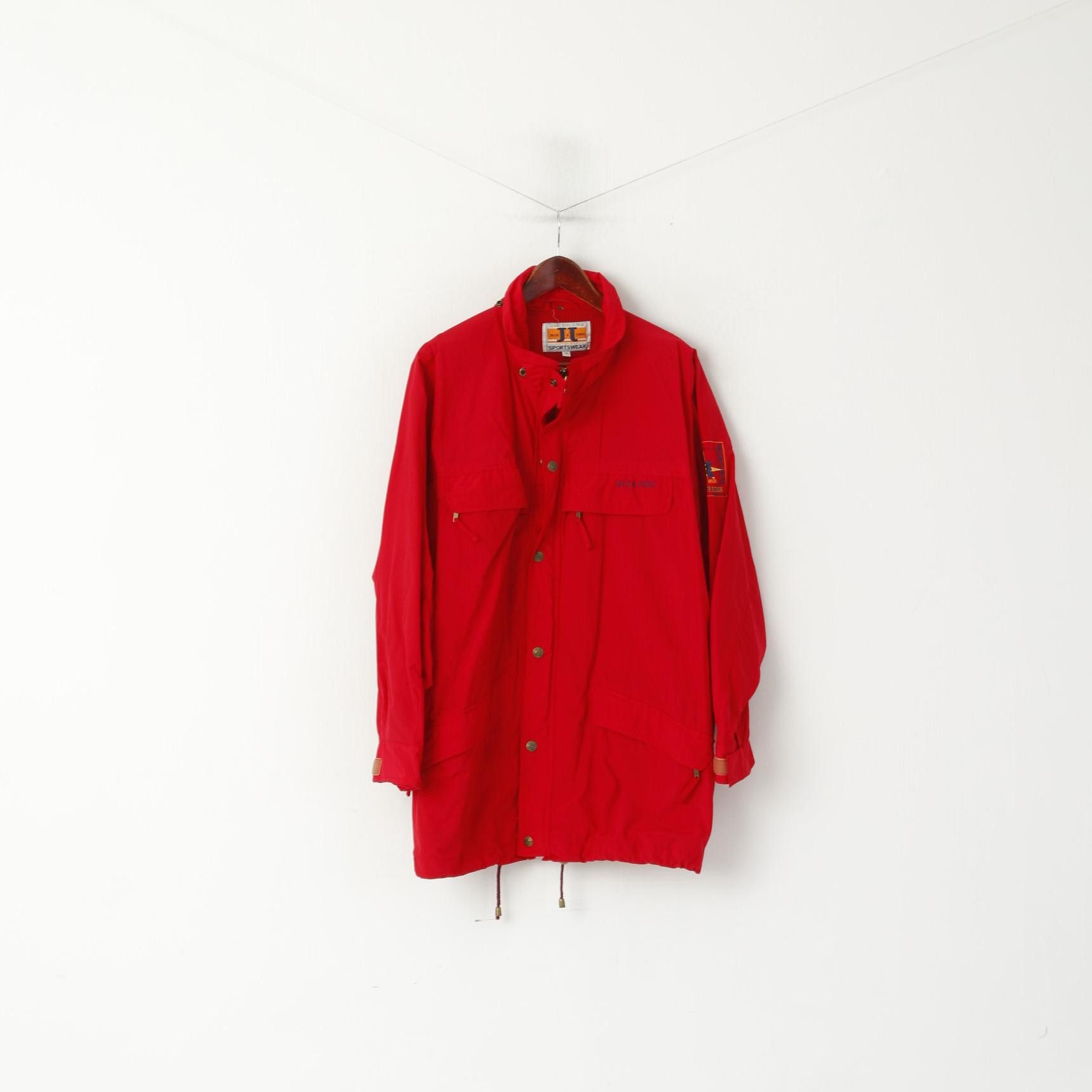 Jack & Jones × Vintage Jack & Jones Men M Jacket Red Nylon Sportswear 1658 Size US M / EU 48-50 / 2 - 1 Thumbnail