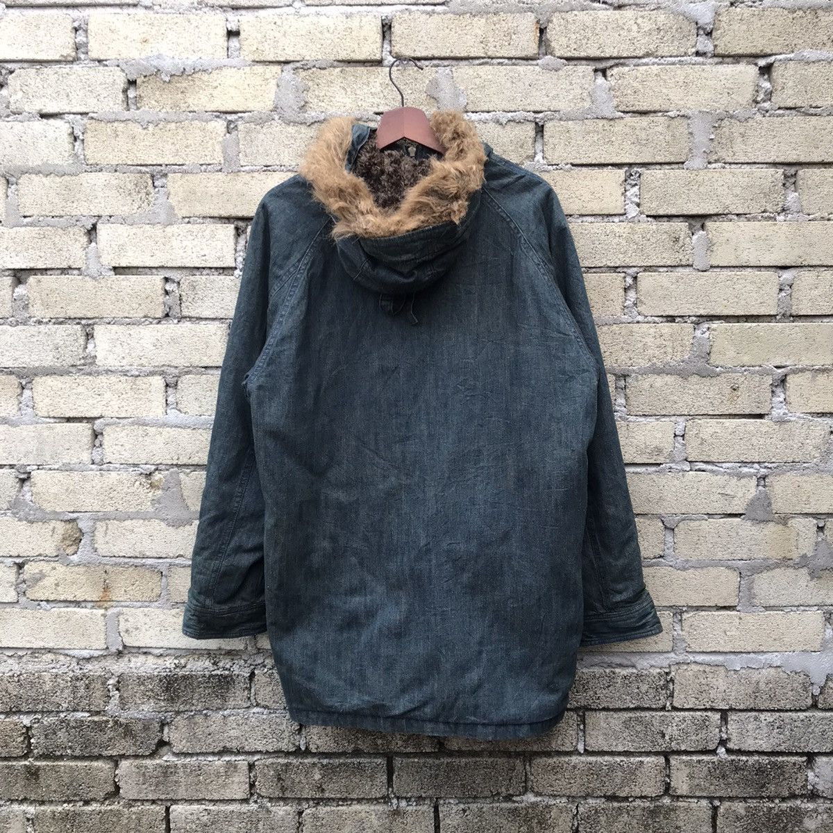 5351 POUR LES HOMMES VINTAGE Smith american DENIMJACKET fur sherpa LGB STYLE Size US M / EU 48-50 / 2 - 7 Thumbnail