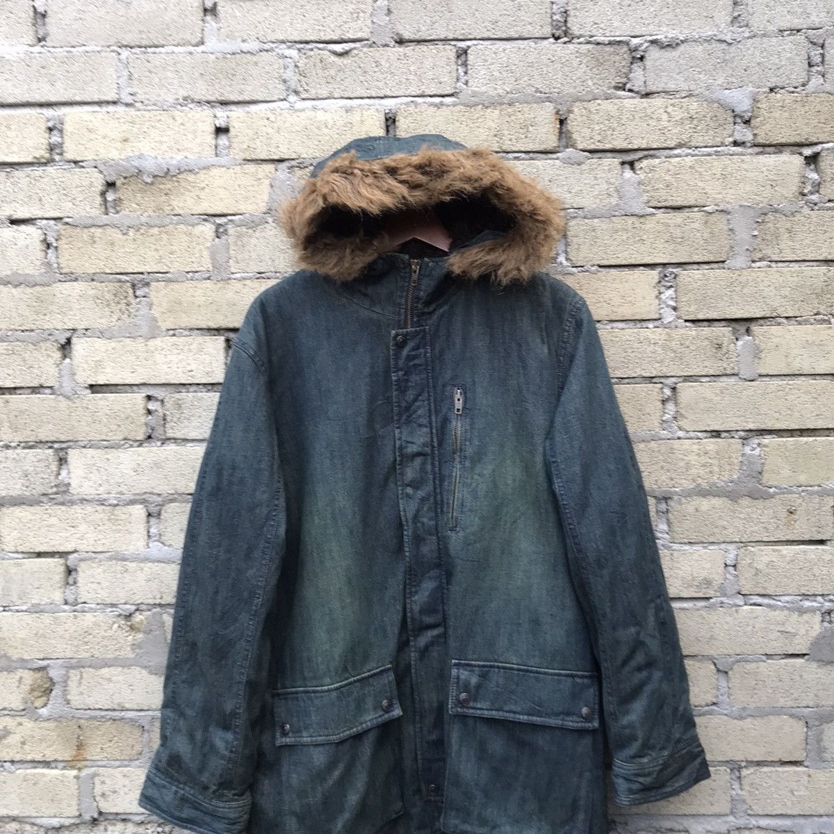 5351 POUR LES HOMMES VINTAGE Smith american DENIMJACKET fur sherpa LGB STYLE Size US M / EU 48-50 / 2 - 3 Thumbnail