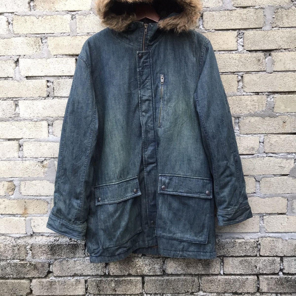 5351 POUR LES HOMMES VINTAGE Smith american DENIMJACKET fur sherpa LGB STYLE Size US M / EU 48-50 / 2 - 2 Thumbnail