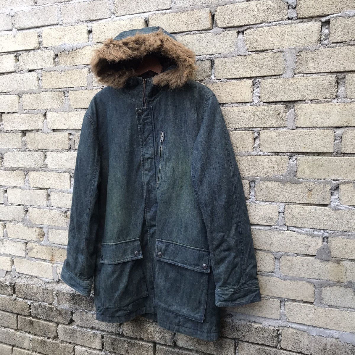 5351 POUR LES HOMMES VINTAGE Smith american DENIMJACKET fur sherpa LGB STYLE Size US M / EU 48-50 / 2 - 4 Thumbnail