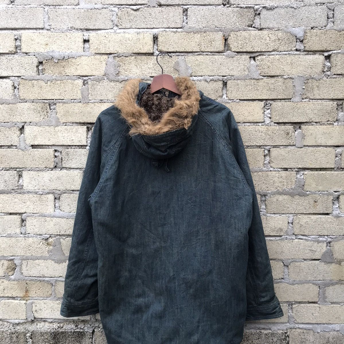 5351 POUR LES HOMMES VINTAGE Smith american DENIMJACKET fur sherpa LGB STYLE Size US M / EU 48-50 / 2 - 8 Thumbnail