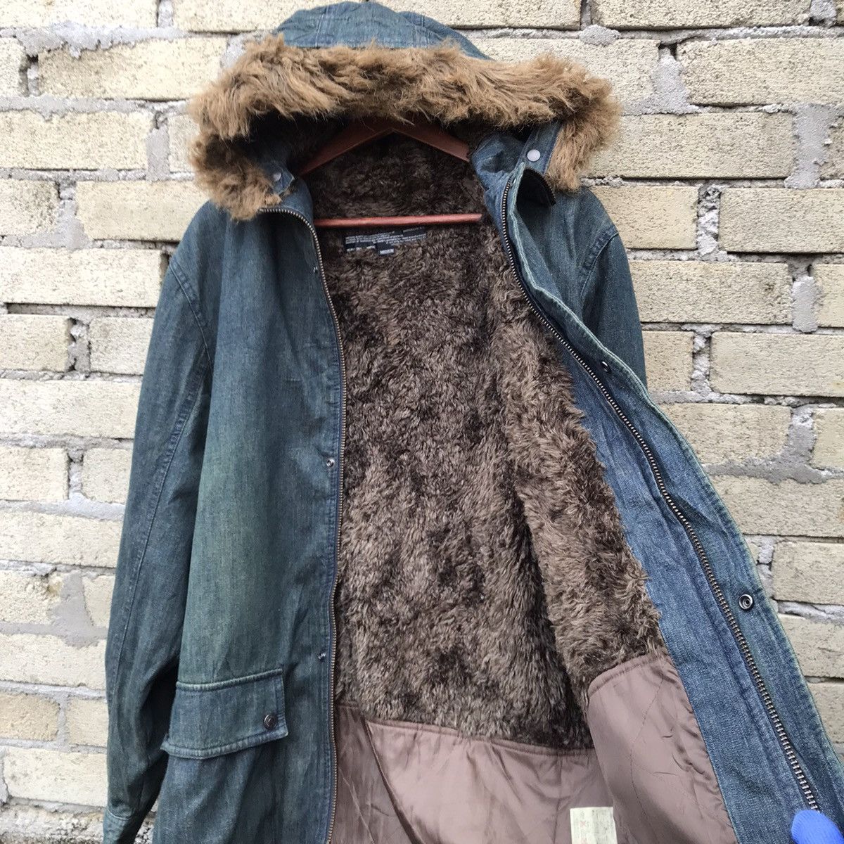 5351 POUR LES HOMMES VINTAGE Smith american DENIMJACKET fur sherpa LGB STYLE Size US M / EU 48-50 / 2 - 10 Thumbnail