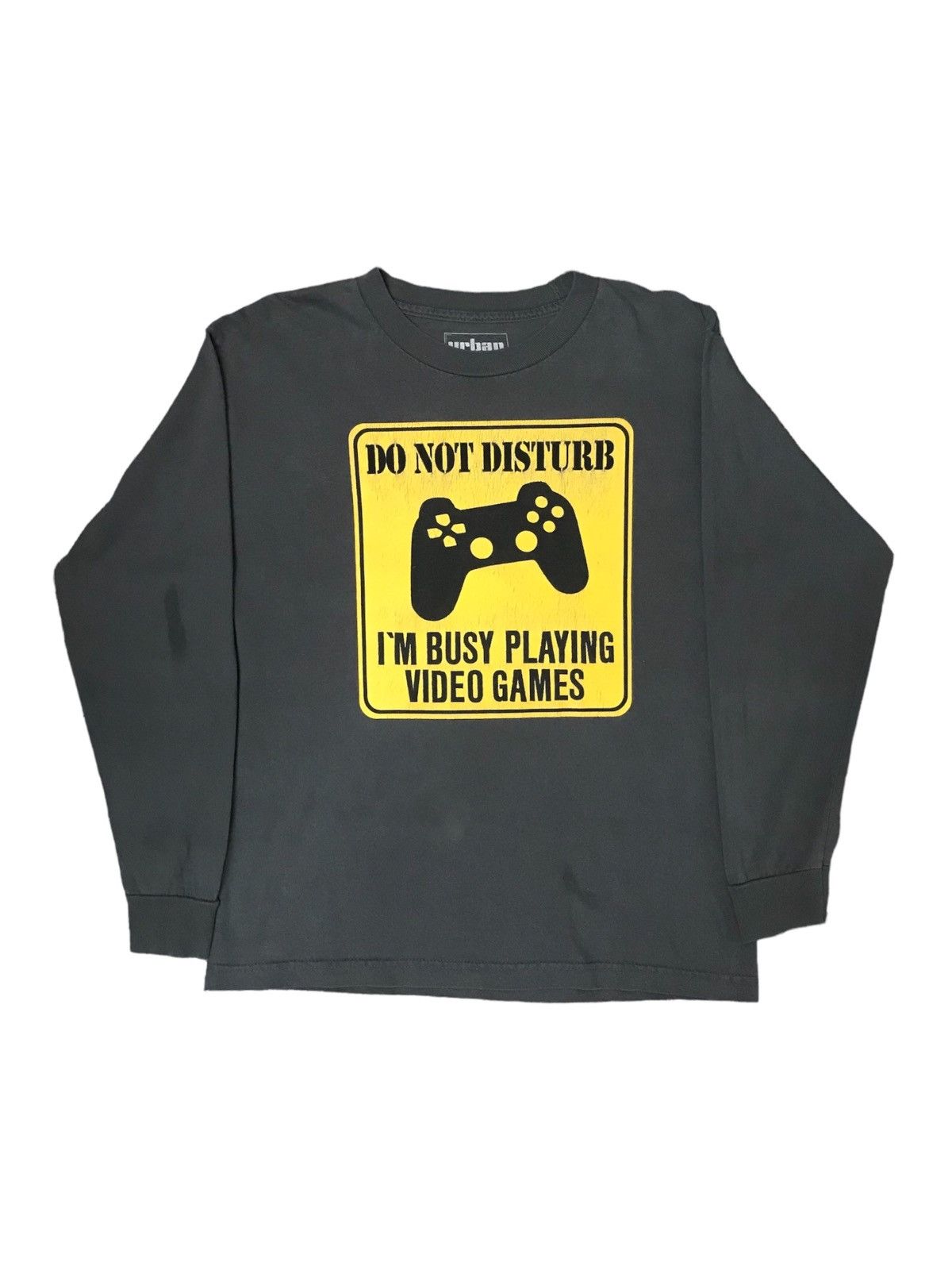 image of 20471120 x Vintage Urban Art Games Enjoy The Joystick And Dont Disturb in Grey, Men's (Size Medium)